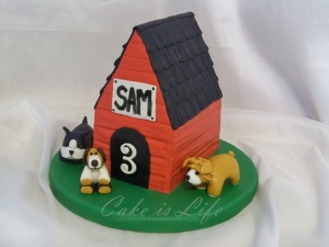 Doghouse Birthday Cake